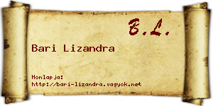 Bari Lizandra névjegykártya
